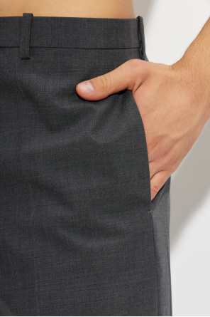 JIL SANDER Wełniane spodnie w kant