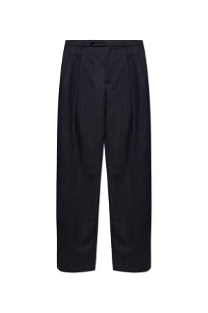 Pantalones de lana con diseño de rayas
