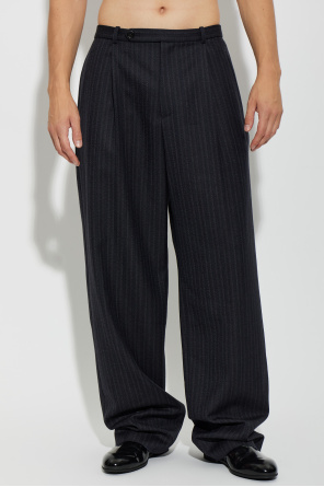 JIL SANDER Pantalones de lana con diseño de rayas
