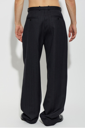 JIL SANDER Pantalones de lana con diseño de rayas