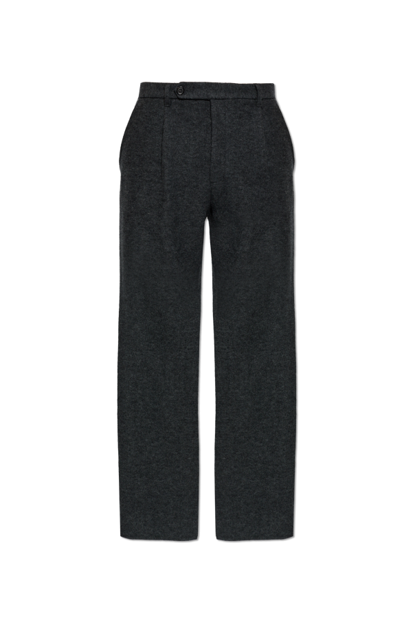 Wool trousers with pleats od JIL SANDER