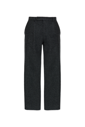Wool trousers with pleats