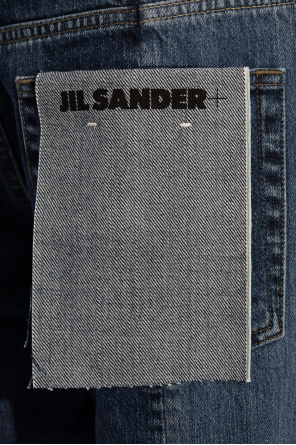 JIL SANDER+ Jeansy z przeszyciami