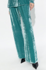 JIL SANDER BLUE Velour trousers
