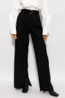 JIL SANDER BLACK Pleat-front trousers