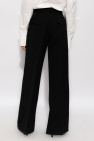 JIL SANDER BLACK Pleat-front trousers