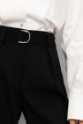JIL SANDER BLACK Pleat-front trousers