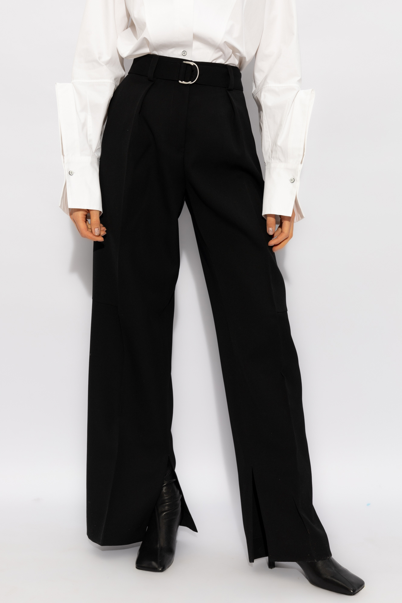 JIL SANDER Pleat-front medelh trousers