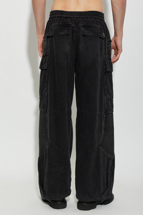Juun.J Black wide-leg cargo trousers