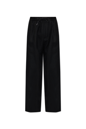 Wide-leg wool trousers