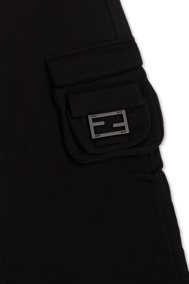 Fendi Kids Spodnie z logo