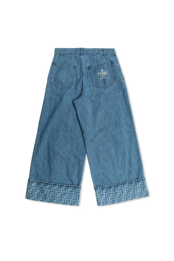 Fendi Kids Jeans mit weitem Bein