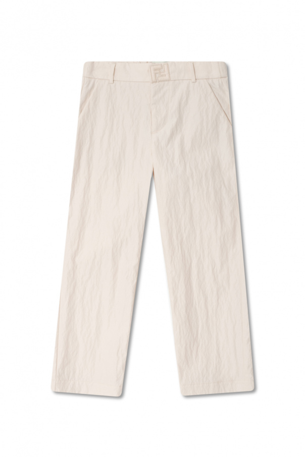 Fendi Kids Cotton Gingham trousers