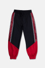 Fendi Kids BLACK Sweatpants with logo