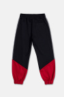Fendi Kids BLACK Sweatpants with logo