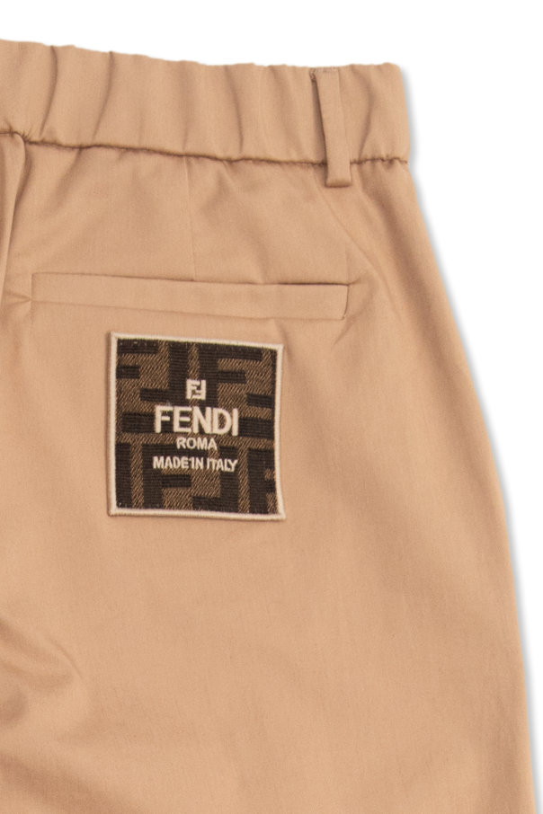 Fendi Kids Bawełniane spodnie