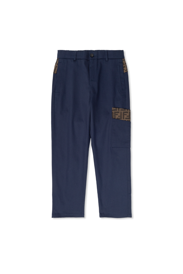 Fendi Kids Bawełniane spodnie