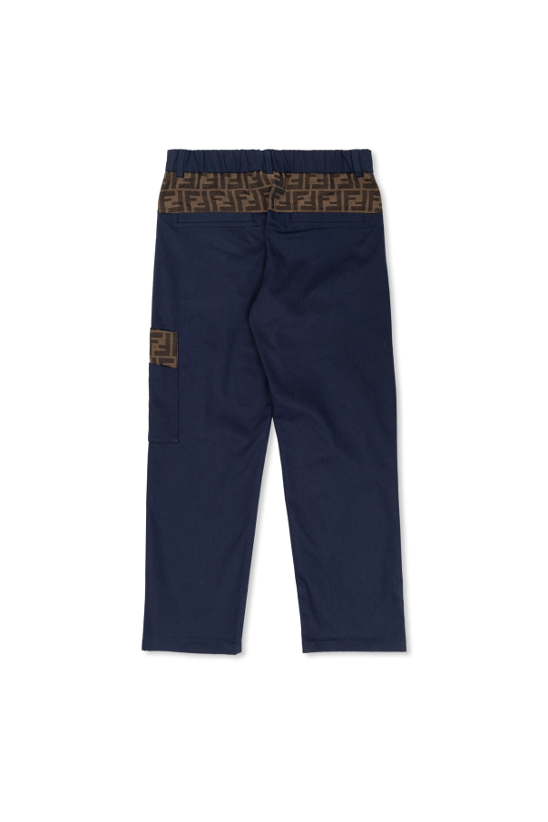 Fendi Kids Bawełniane spodnie