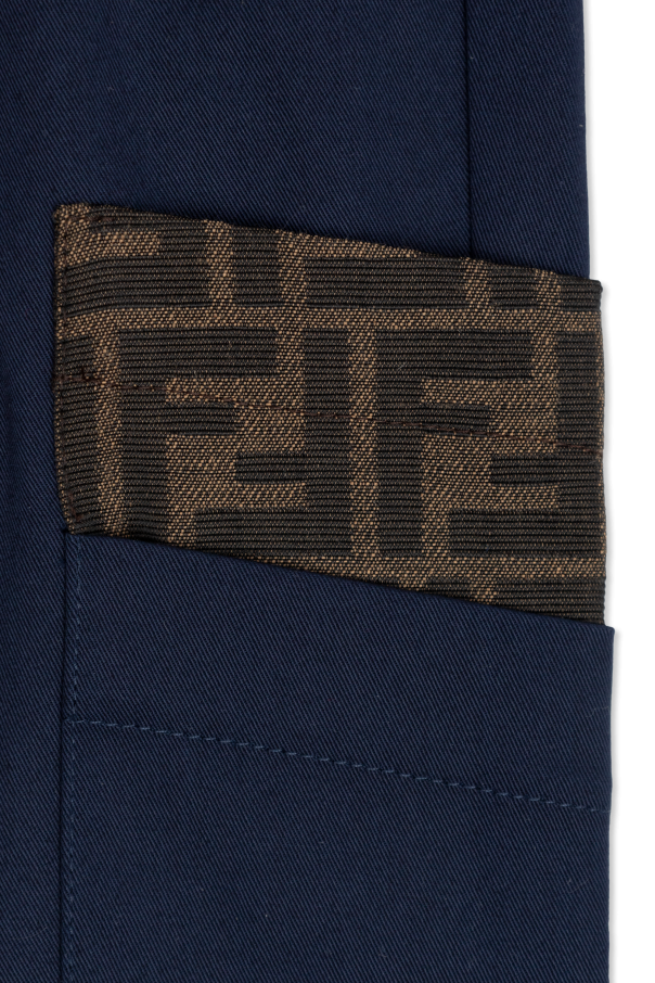 Fendi Kids Bawełniane spodnie