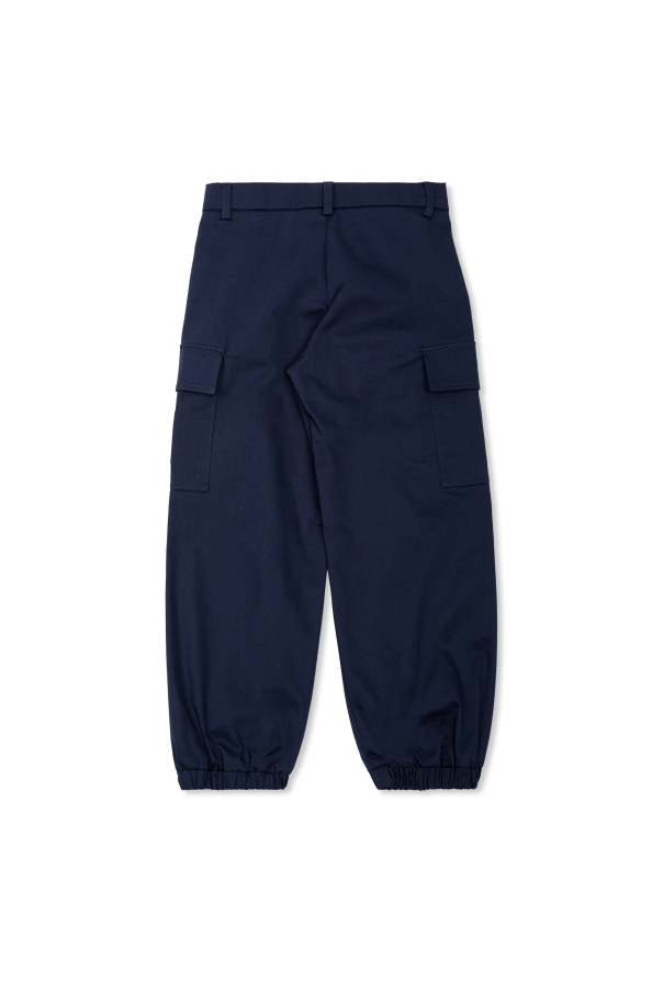 Fendi Kids Calças cargo de algodão