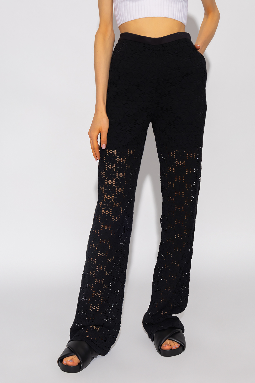 JIL SANDER Openwork trousers