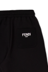 Fendi Kids BLACK Reversible trousers