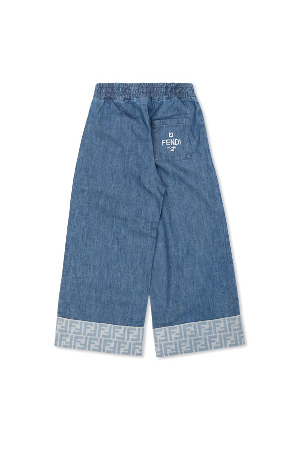 Fendi Kids Jeans mit weitem Bein
