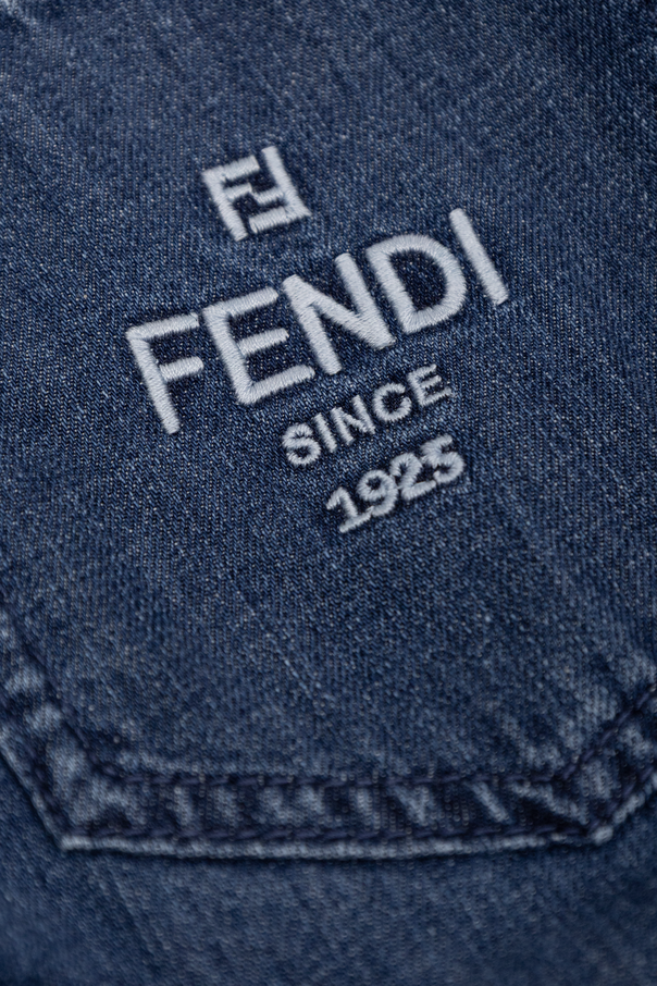 Fendi Kids Jeans with embroidered logo