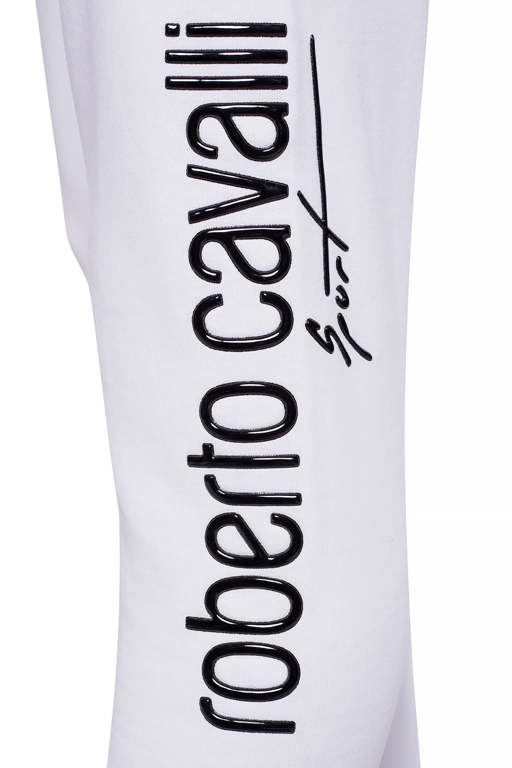 Biały Spodnie dresowe z logo Roberto Cavalli Sport - Vitkac Polska