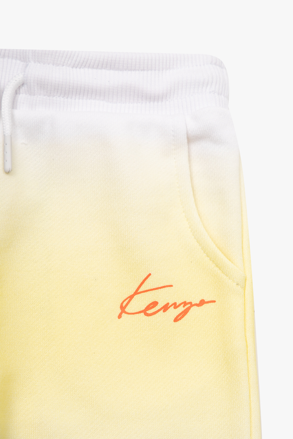 Kenzo Kids ribbed plunge front top with belt and leggings set in camel