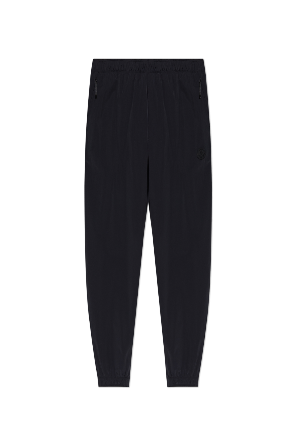 Trousers with logo patch od Moncler