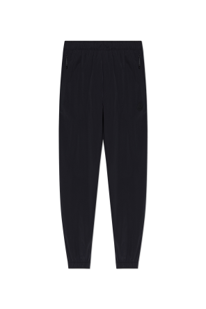 Trousers with logo patch