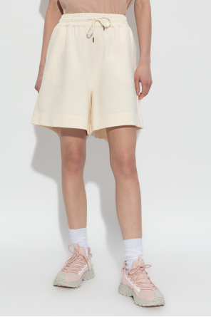 Moncler Cotton shorts with logo patch