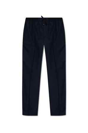 Trousers with cashmere trim