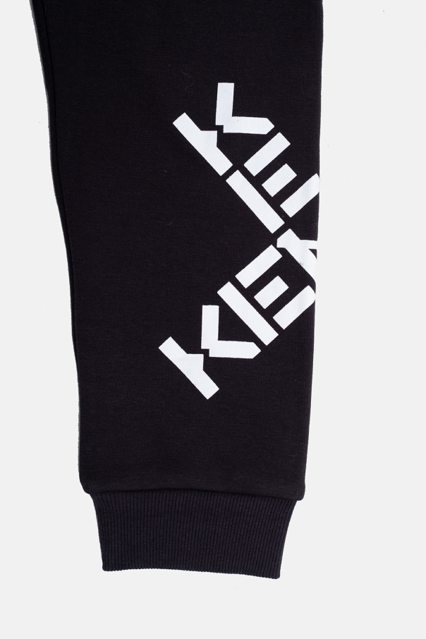 Kenzo Kids Calvin Klein Jeans clear monogram back print T-shirt in black