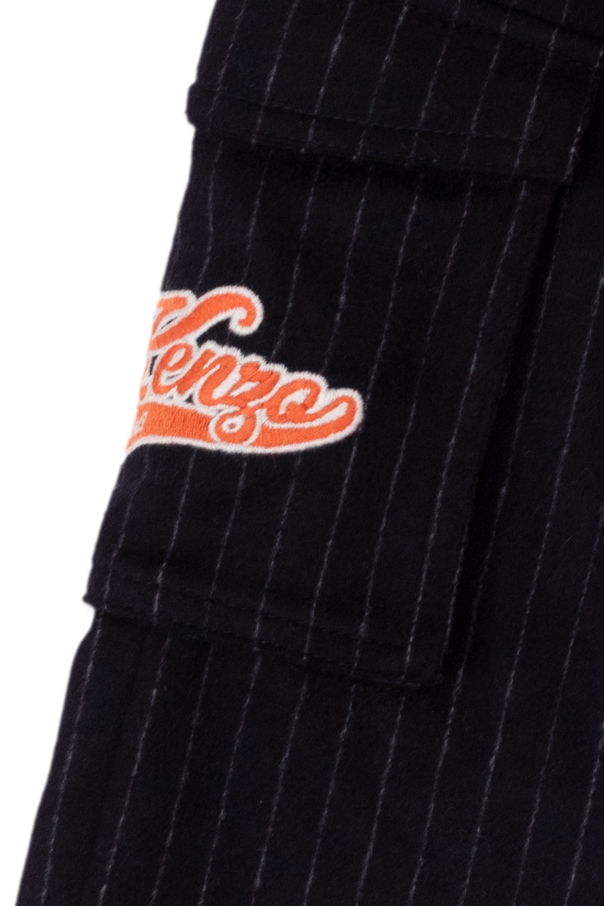 Kenzo Kids Pinstriped double-breasted trousers