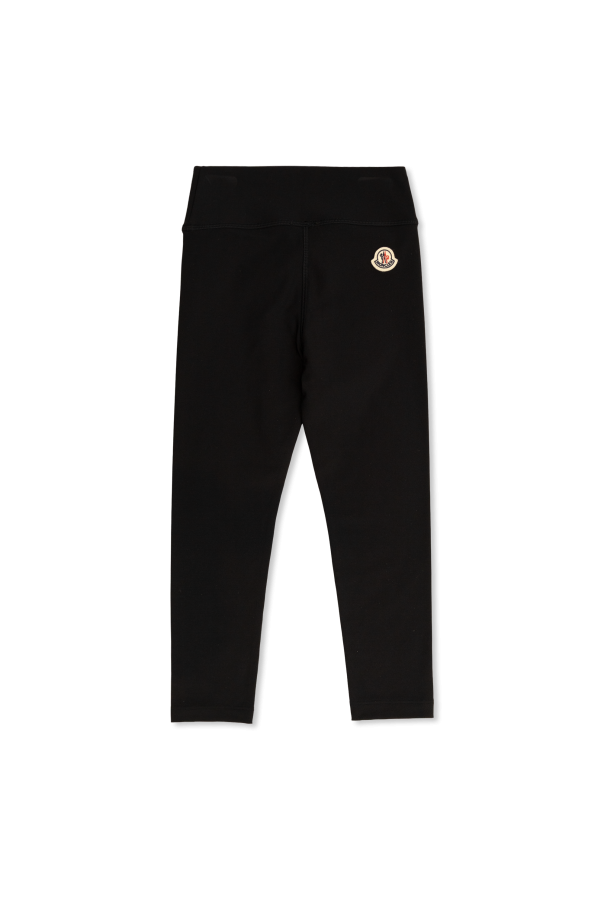 Leggings with logo patch od Moncler Enfant