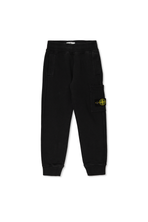 Sweatpants with logo patch