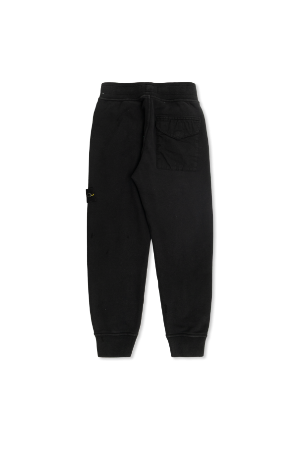 Stone Island Junior Sweatpants with logo patch
