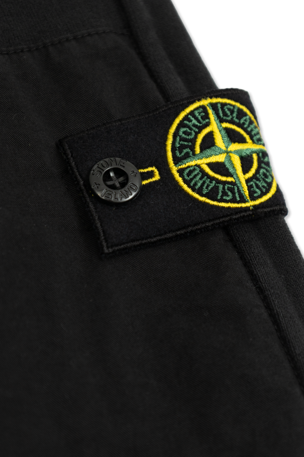 Stone Island Junior Sweatpants with logo patch