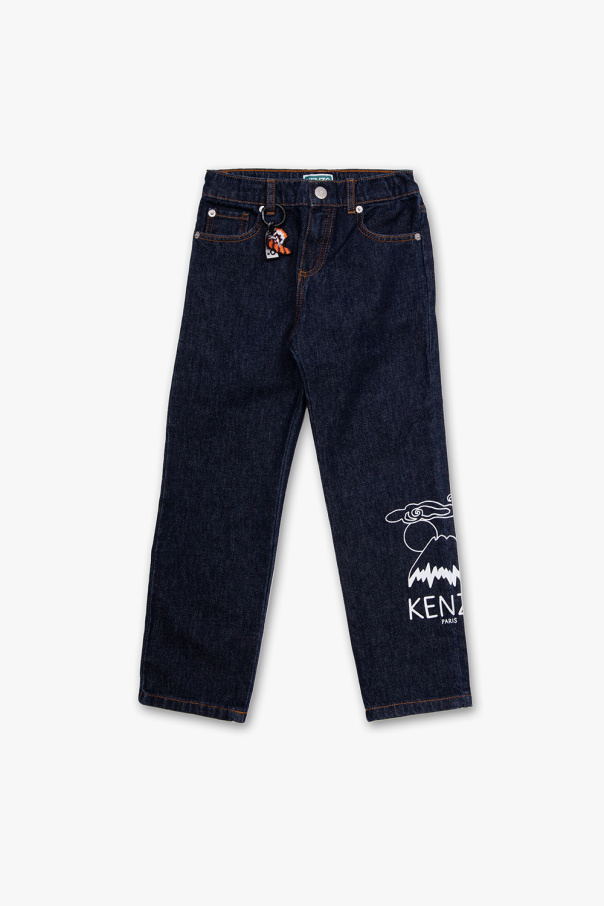 Kenzo Kids Moonfish straight leg-jeans