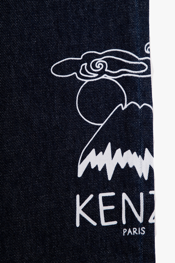 Kenzo Kids Moonfish straight leg-jeans