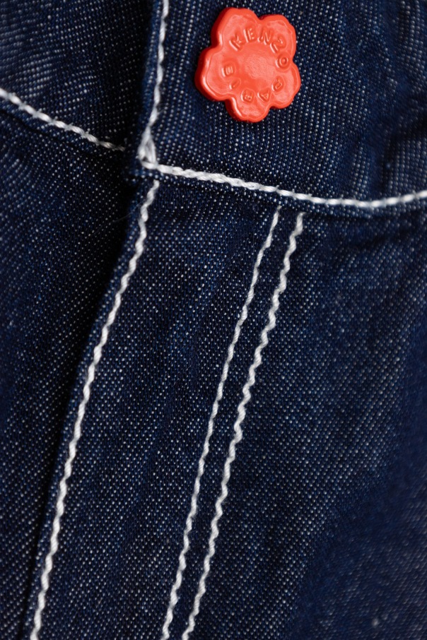Kenzo Kids Джинси широкі з високою посадкою momokrom denim jeans