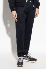 Eleventy NAVY BLUE Sweatpants with stitching on the legs