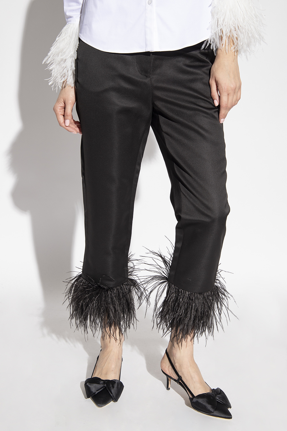 Kate Spade Dianella trousers with feathers