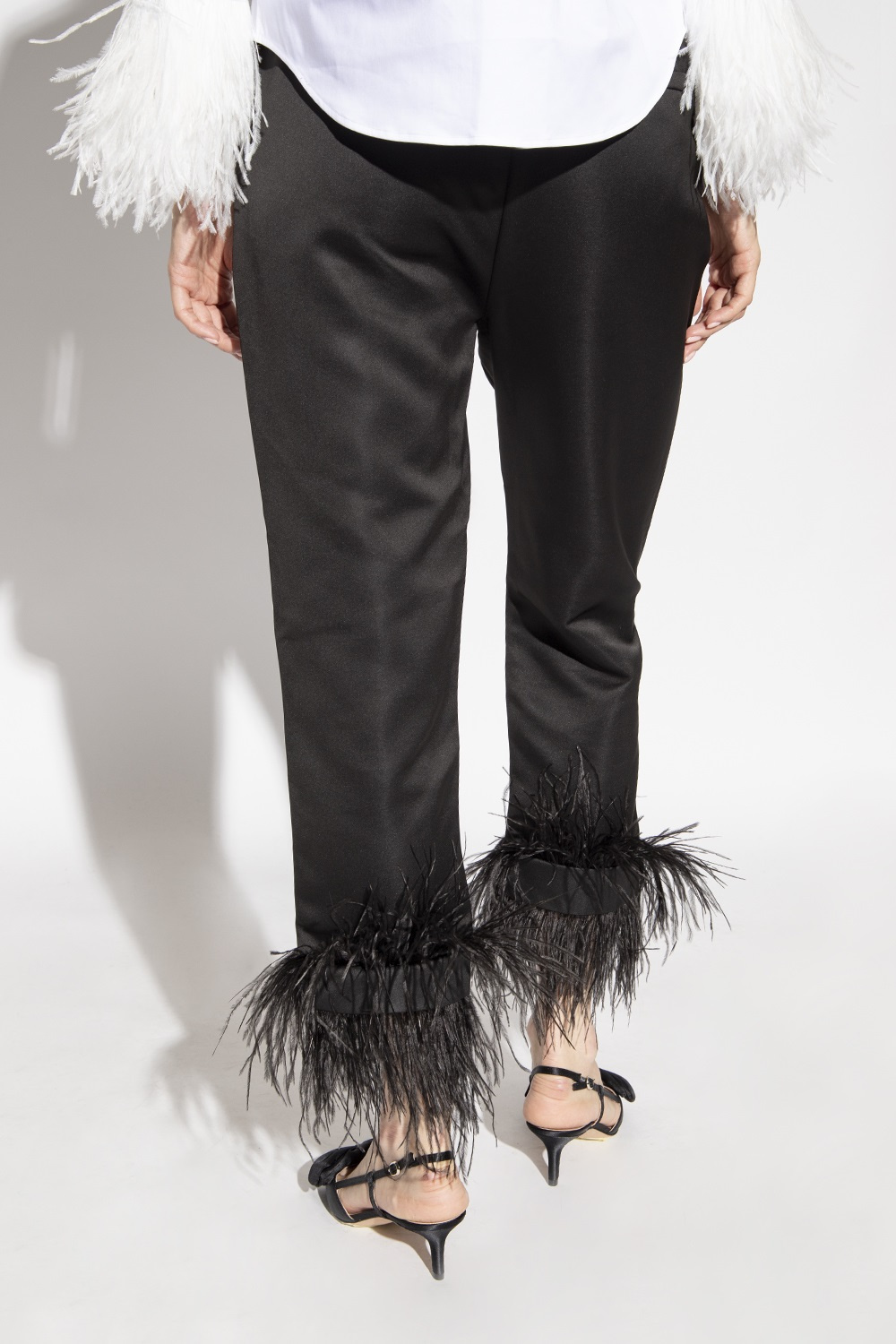 Kate Spade Dianella trousers with feathers