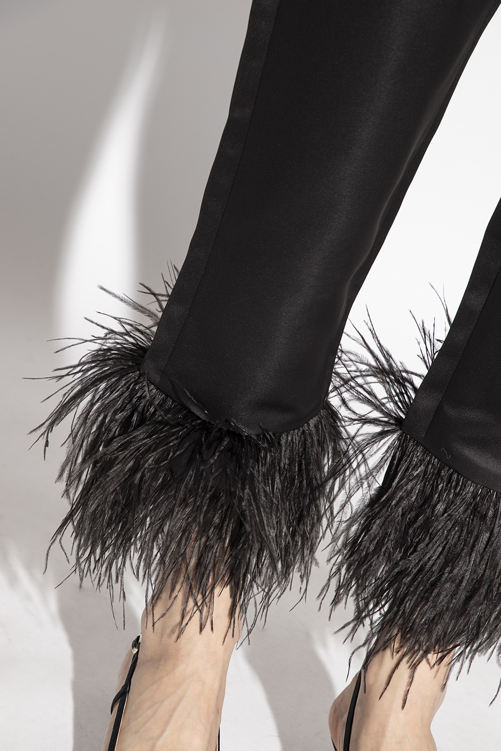 Kate Spade Dianella trousers with feathers