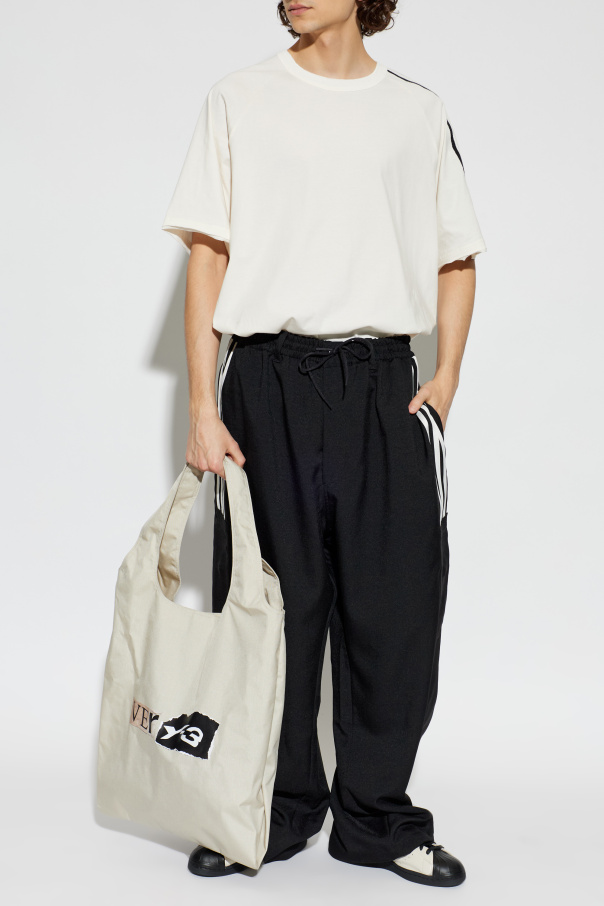 Y-3 Calças de pernas largas