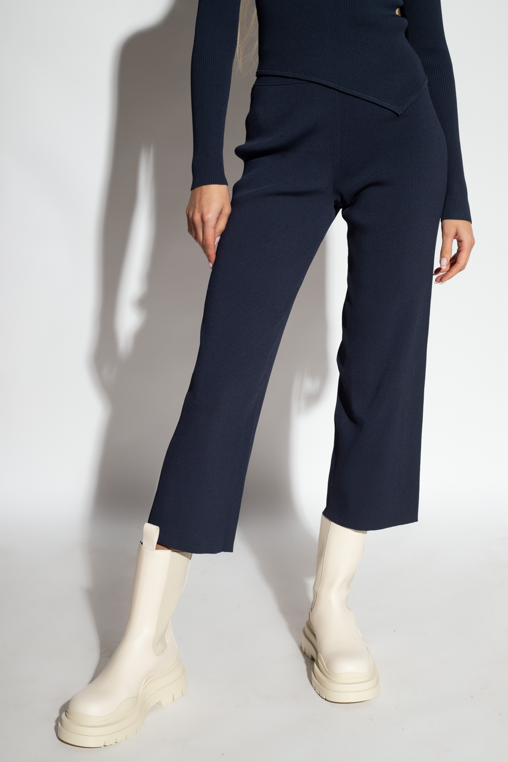 Cult Gaia ‘Joplin’ ribbed Stickerei trousers