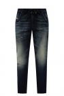 Diesel NAVY BLUE ‘Krooley Jogg’ jeans with raw edge